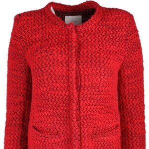 IRO Paris Red Tweed Pattern Jacket